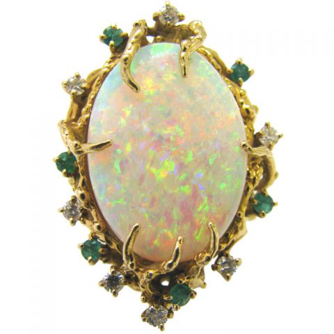 NATHAN CABOT Opal Gold Ring 1960