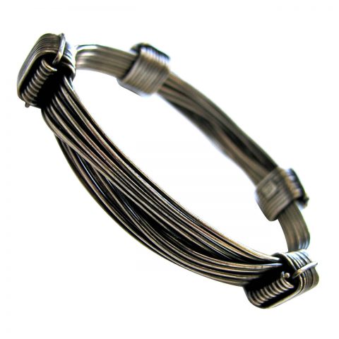 Gucci Sterling Silver "Elephant Hair" Bangle Bracelet circa 1970