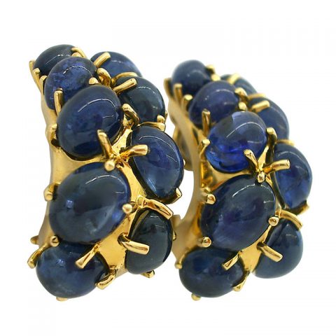 Sapphire Ear Clips by Seaman Schepps