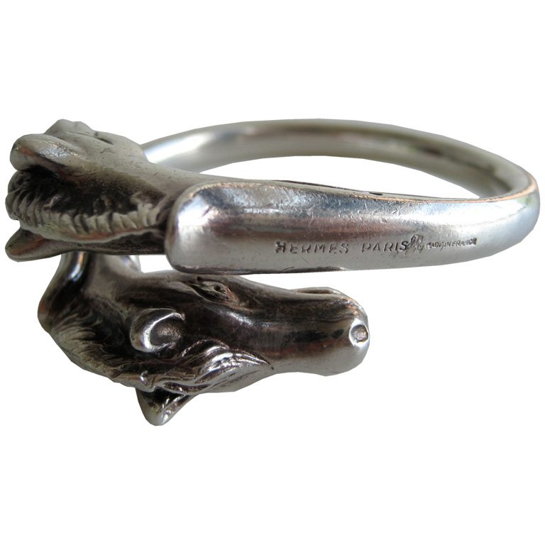 Sterling Horse Bangle Bracelet by Hermes - Kimberly Klosterman Jewelry