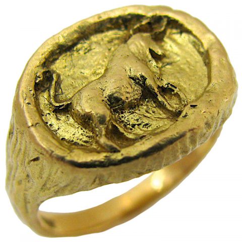 TIFFANY and CO, a Gold Zodiac Ring c1970