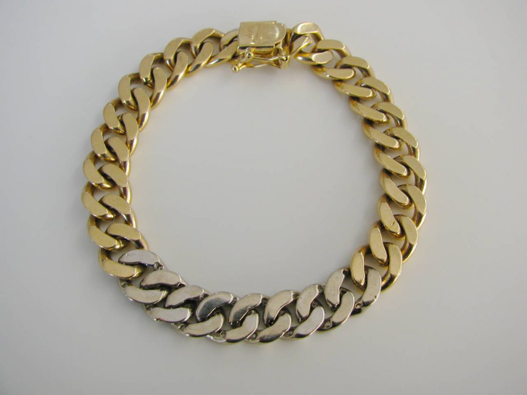 Tiffany & Co. Diamond Gold Reversible Link Bracelet - Image 4