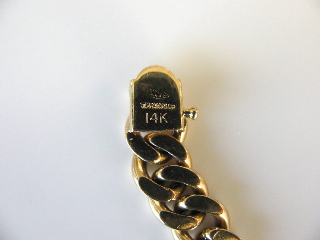 Tiffany & Co. Diamond Gold Reversible Link Bracelet - Image 3