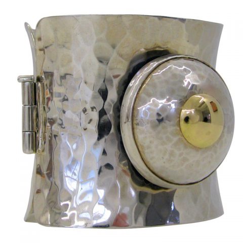 WALTER SCHLUEP, A Substansial Silver and Gold Cuff Bracelet