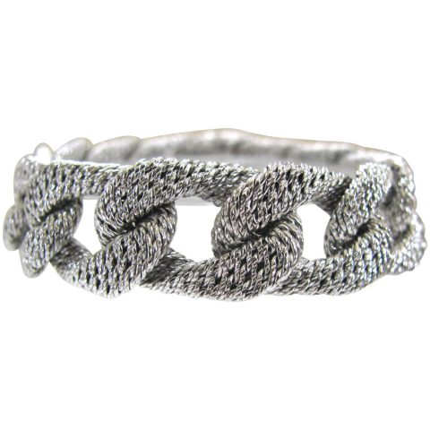 George L'Enfant White Gold Cuban Bracelet circa 1965