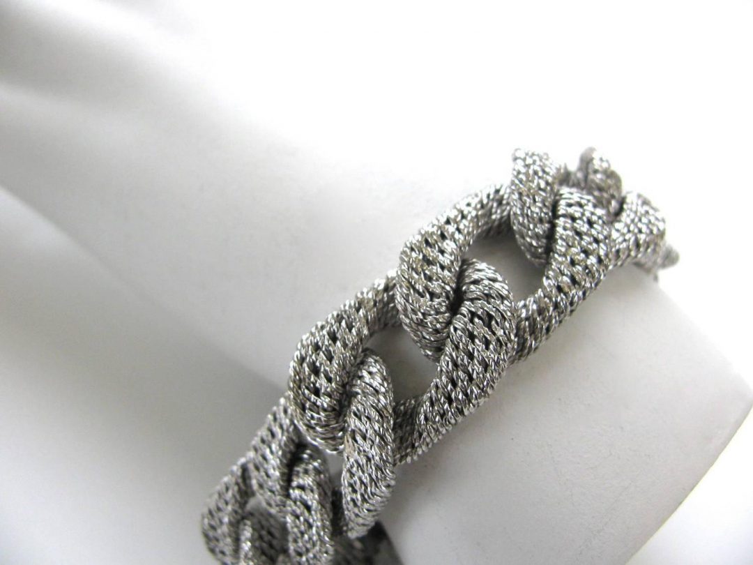 George L'Enfant White Gold Cuban Bracelet circa 1965 - Image 3