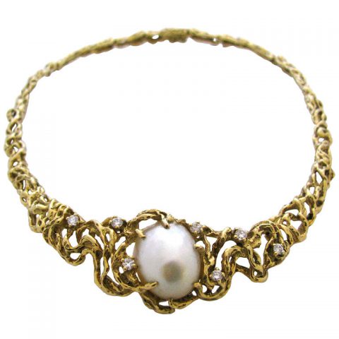 ARTHUR KING, Gold, Pearl and Diamond Necklace