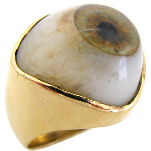 An Amusing Gold and Glass Ring circa 1970