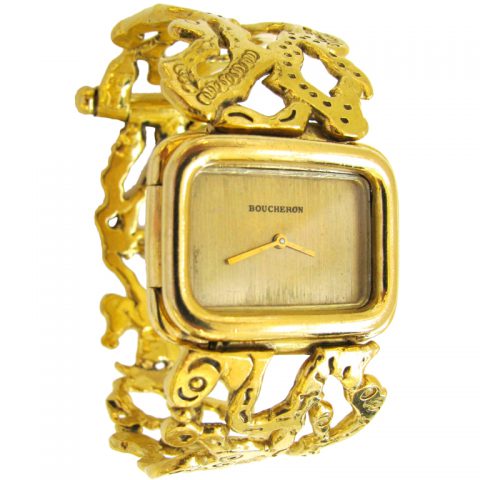 JEAN MAHIE A Rare Lady's Gold Wristwatch