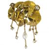 JERETTI, A Gold and Pearl "Owl" Brooch, c 1960