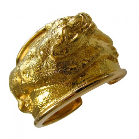 David Webb A Gold Panther Bracelet c1970