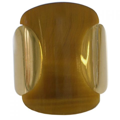 A Gold and Tiger's Eye Ring, Italy c1970