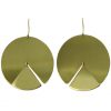 A Pair of Gold Disk Earrings, circa 1970