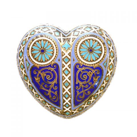 A Russian Silver Gilt and Enamel Box for Tiffany and Co, c1900