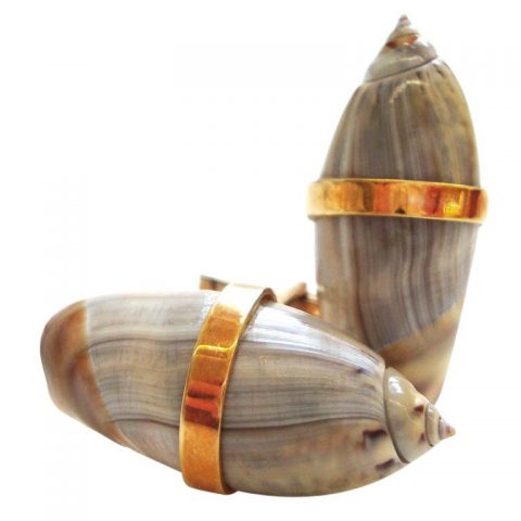CARTIER, A Gold and Shell Pair of Cufflinks