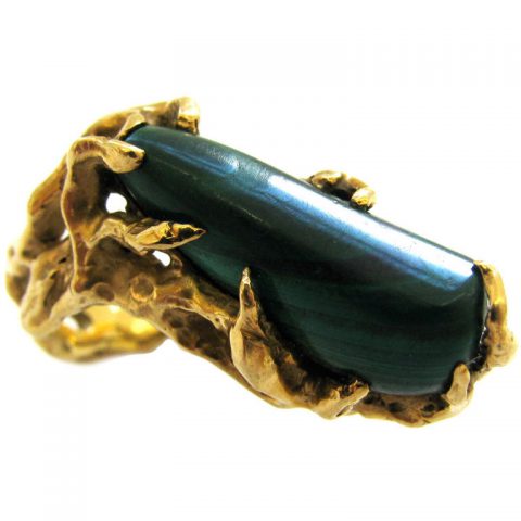 ARTHUR KING, A Gold and Malachite Ring, 1970