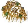 1970s Andrew Grima Modernist Tourmaline Diamond Gold Brooch