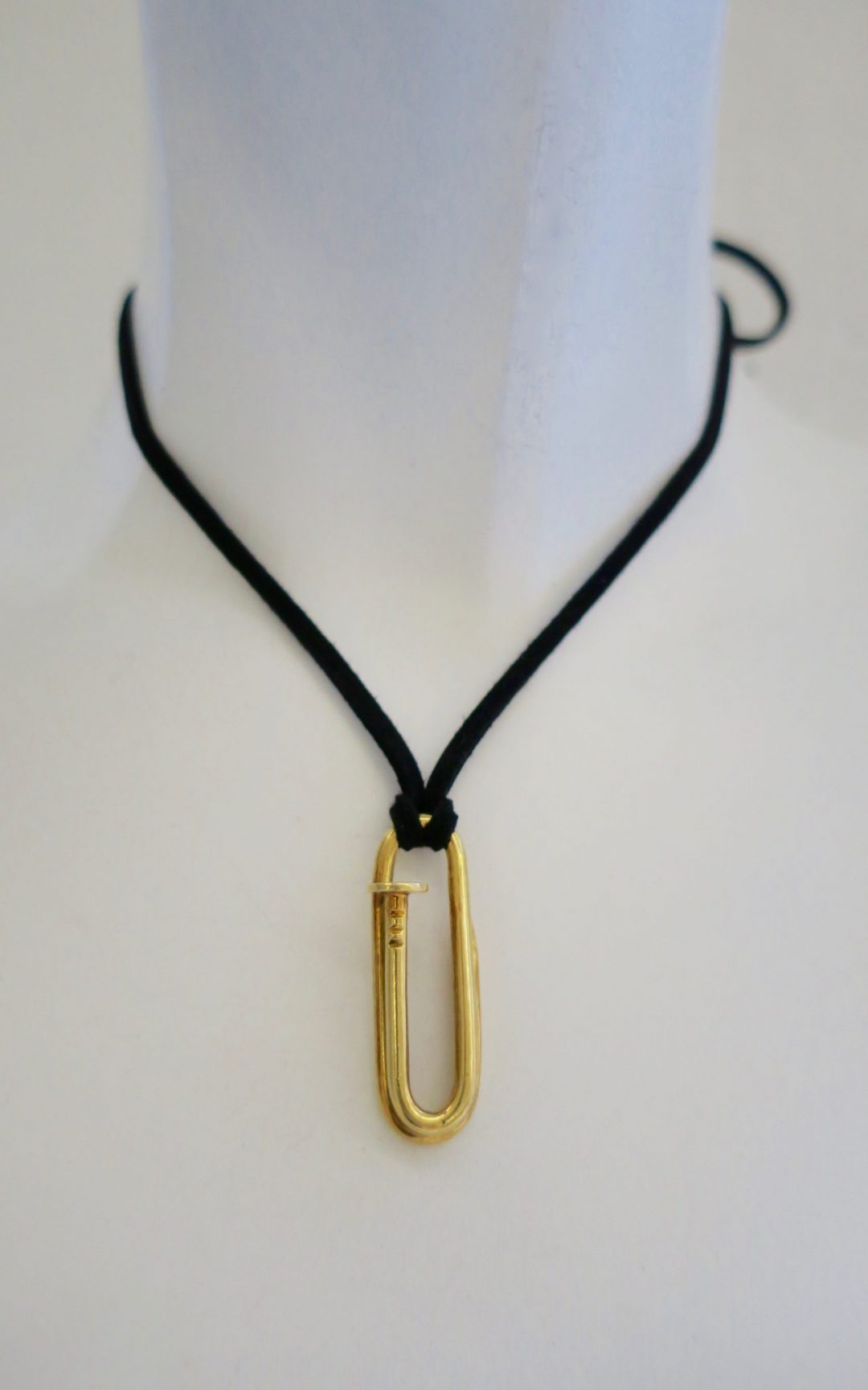 Aldo Cipullo Gold Nail Pendant Clip 1971 - Image 4