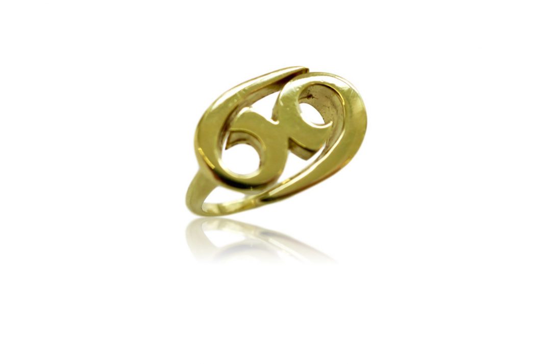 1970s Cartier Gold Zodiac Ring Cancer - Image 2