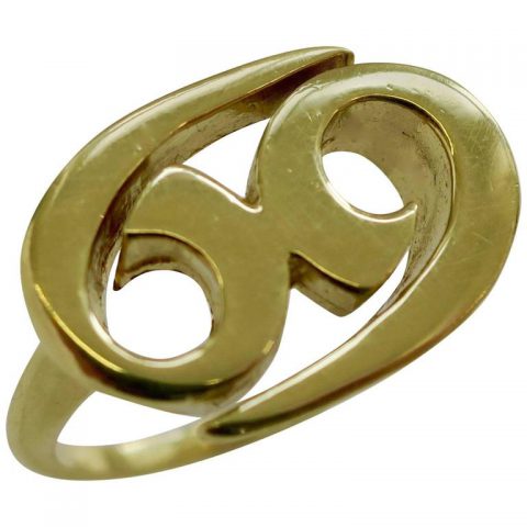 1970s Cartier Gold Zodiac Ring Cancer