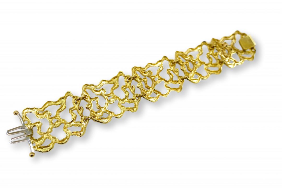 Cellino Freeform Gold Modernist Bracelet Circa 1970 - Image 3