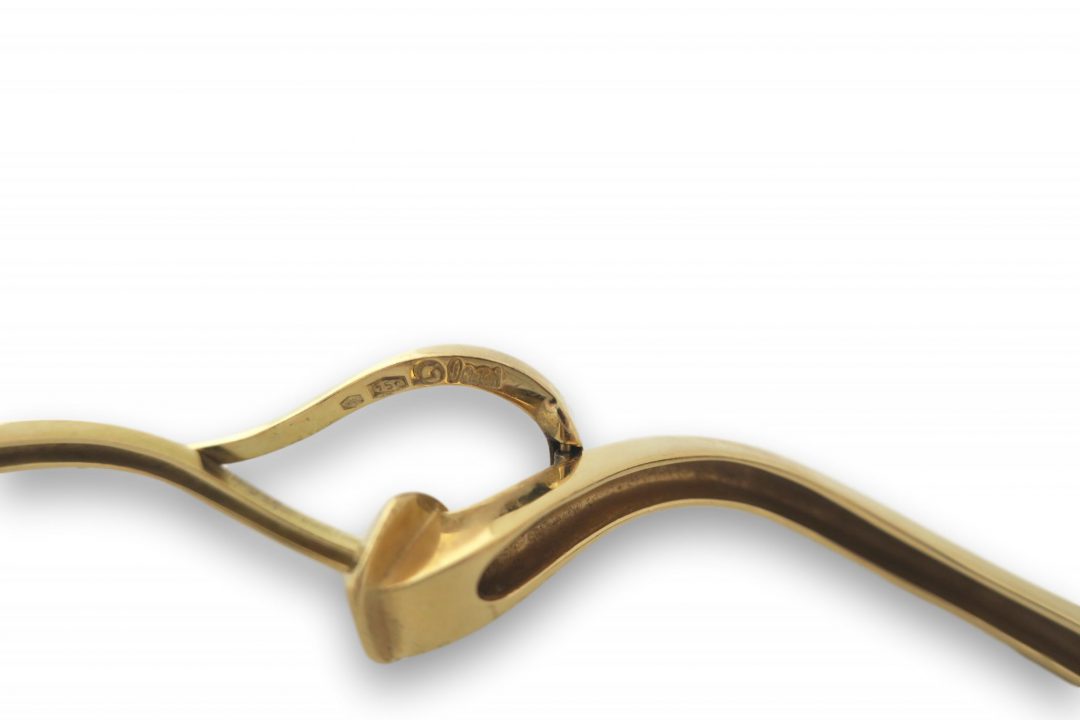 Gold and Diamond Nail Head Bracelet circa 1970 - Image 5