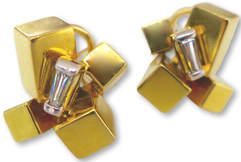 Alfred Karram Modernist Earrings, 1970s