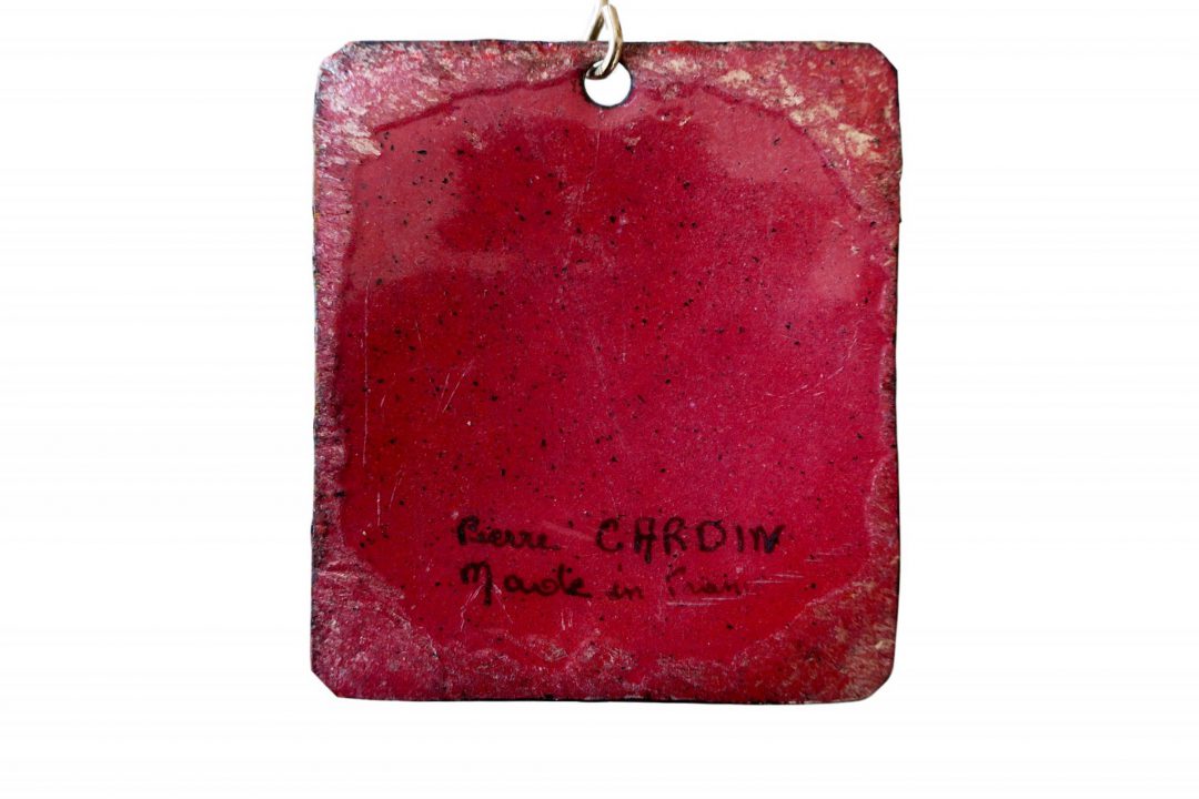 Pierre Cardin Silver Enamel and Glass Pendant Necklace, French, circa 1965 - Image 6