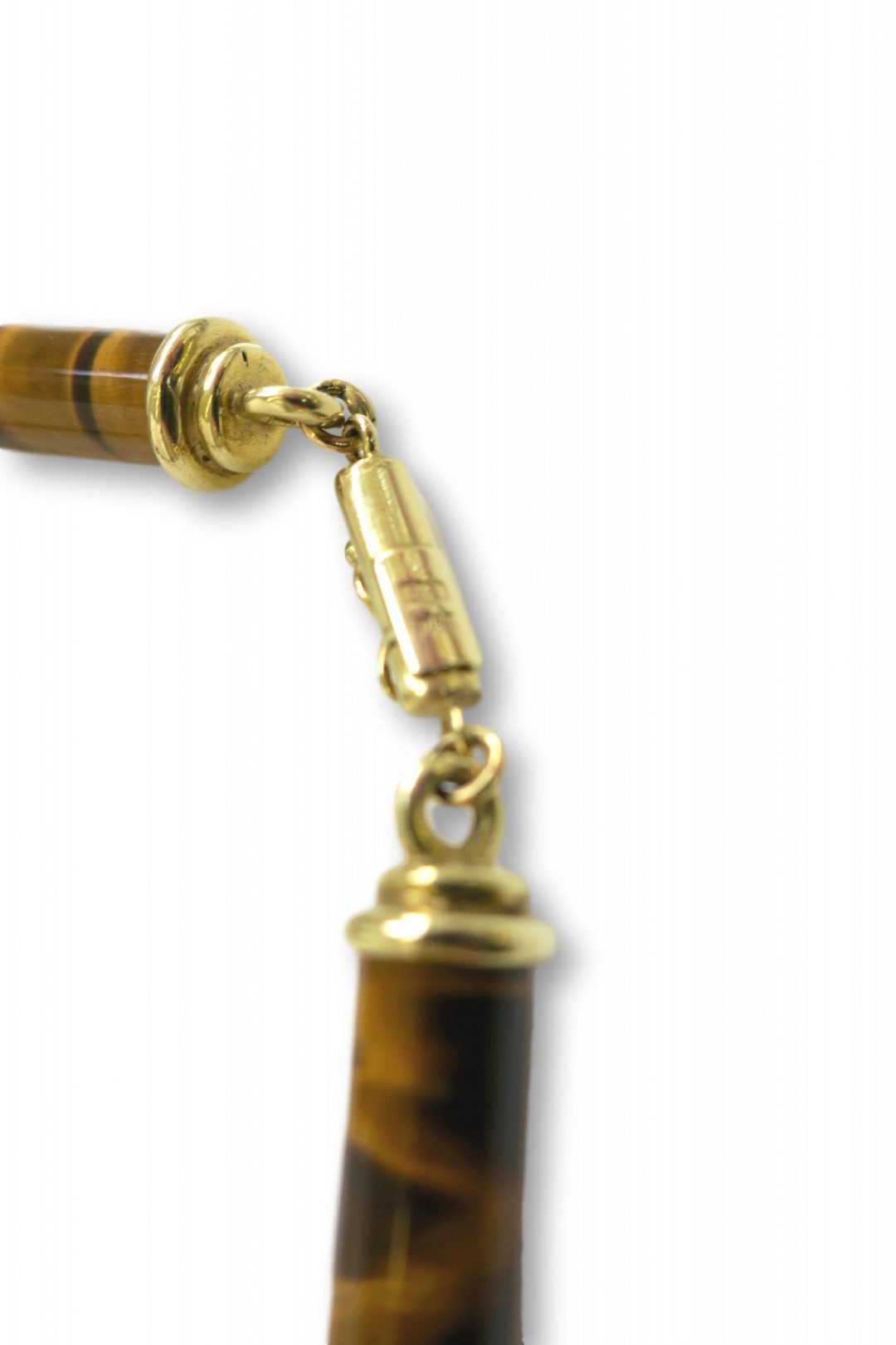 Gold and Tigers Eye Link Necklace - Image 2