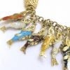 Whimsical Gold and Enamel Fish Charm Bracelet, France - Image 8