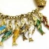 Whimsical Gold and Enamel Fish Charm Bracelet, France - Image 6