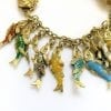 Whimsical Gold and Enamel Fish Charm Bracelet, France - Image 5