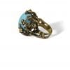 1960s Turquoise and Gold Statement Ring - Image 4